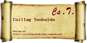 Csillag Teobalda névjegykártya